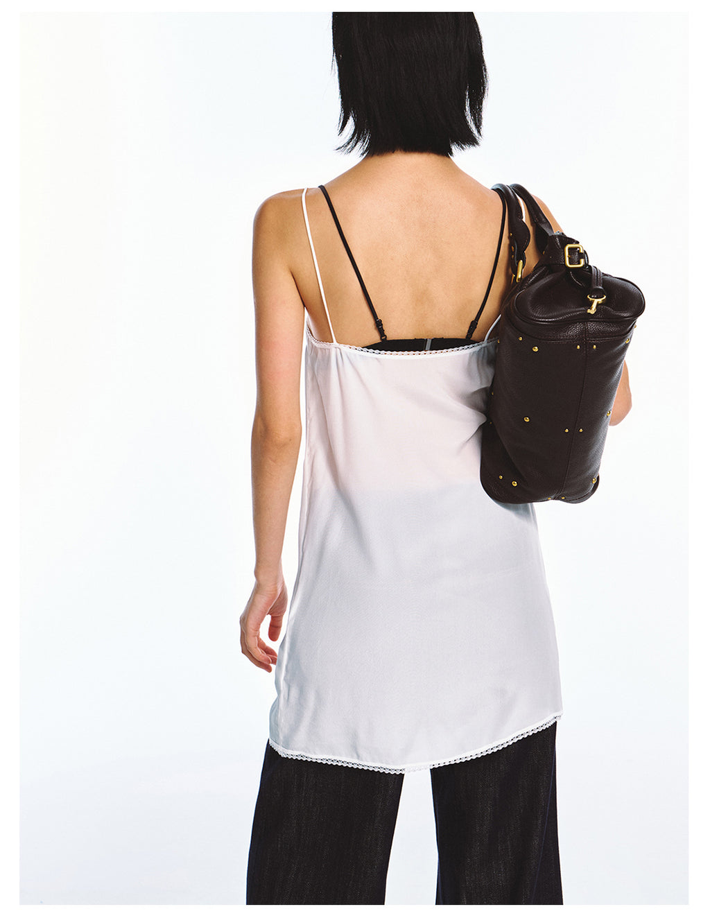 Solid Color Basic Mulberry Silk Sleeveless Minimalist Short Slip Dress