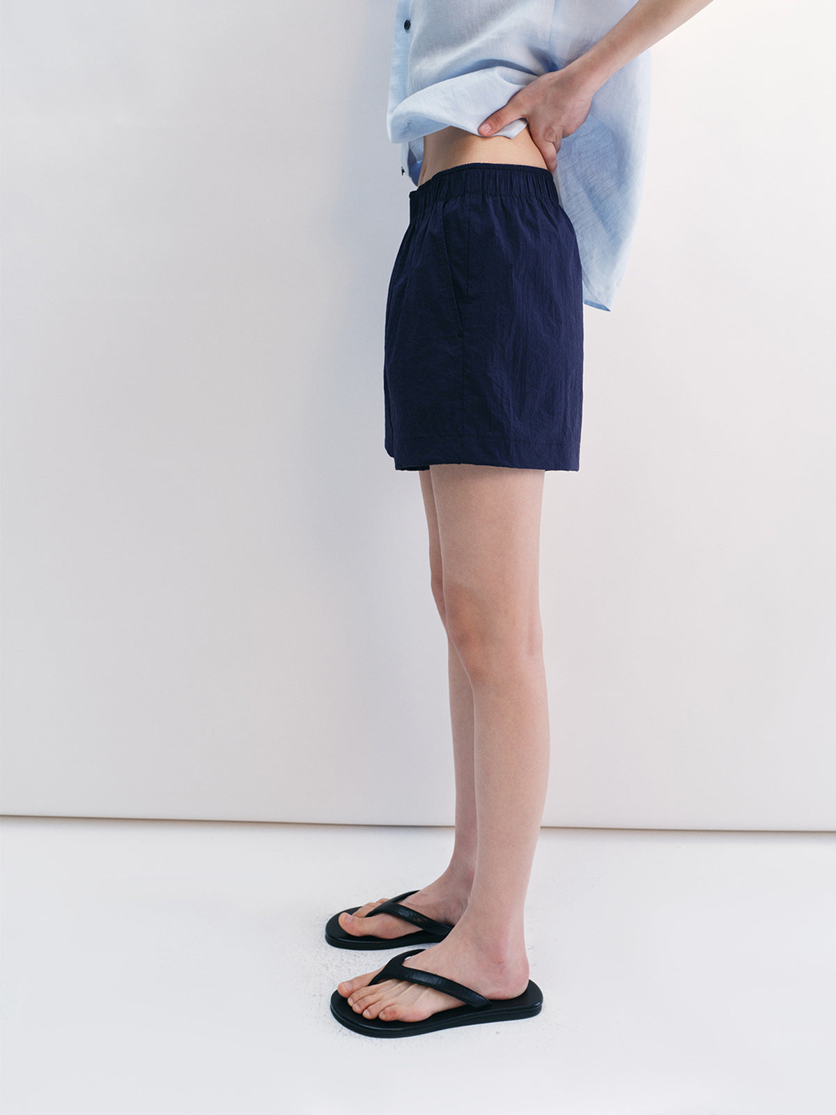 UPF30+ Elastic Waist Casual Straight Shorts