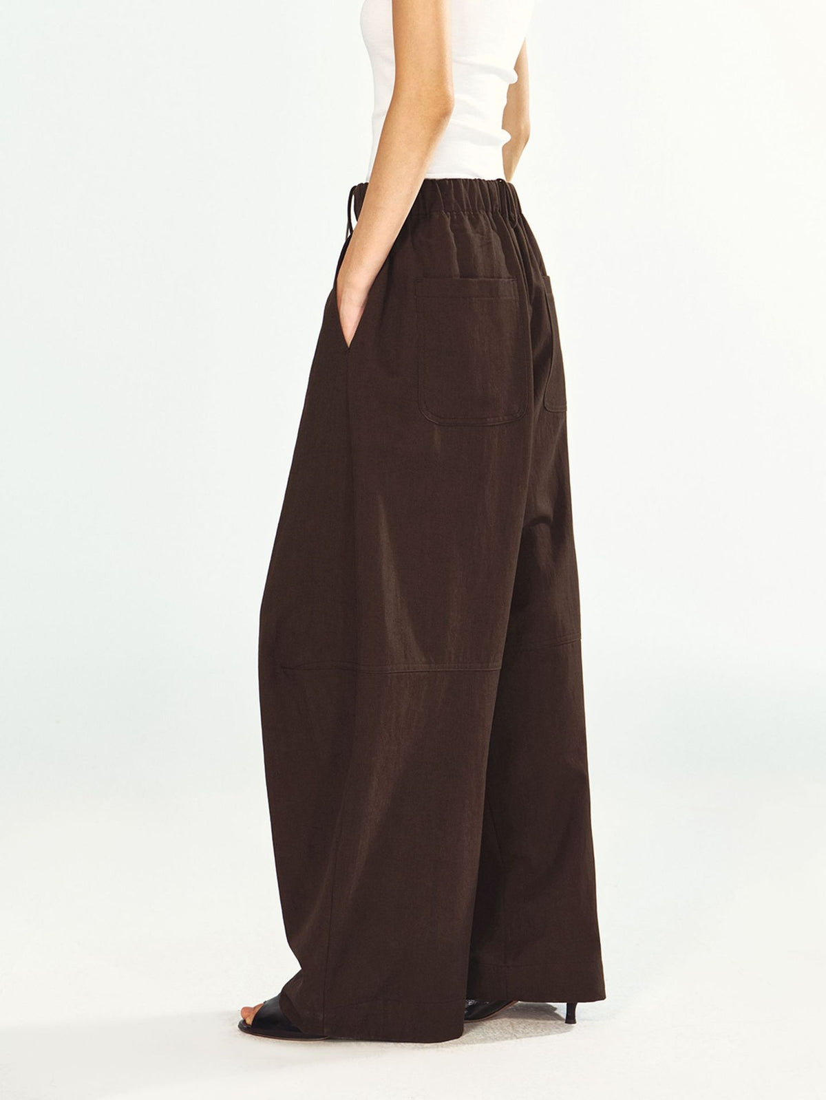Drawstring Waist Casual Baggy Pants
