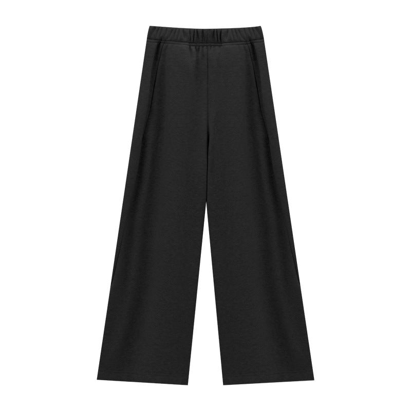 Straight-Leg Elastic Waist Versatile Sweatpants