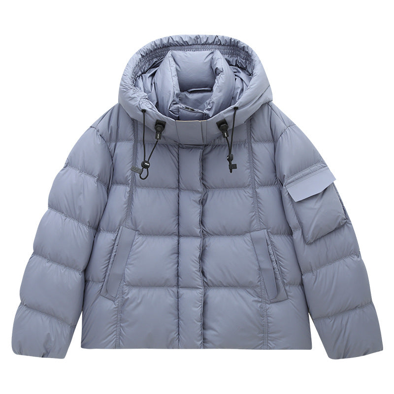 Hooded Warm Drawstring Puffer Jacket