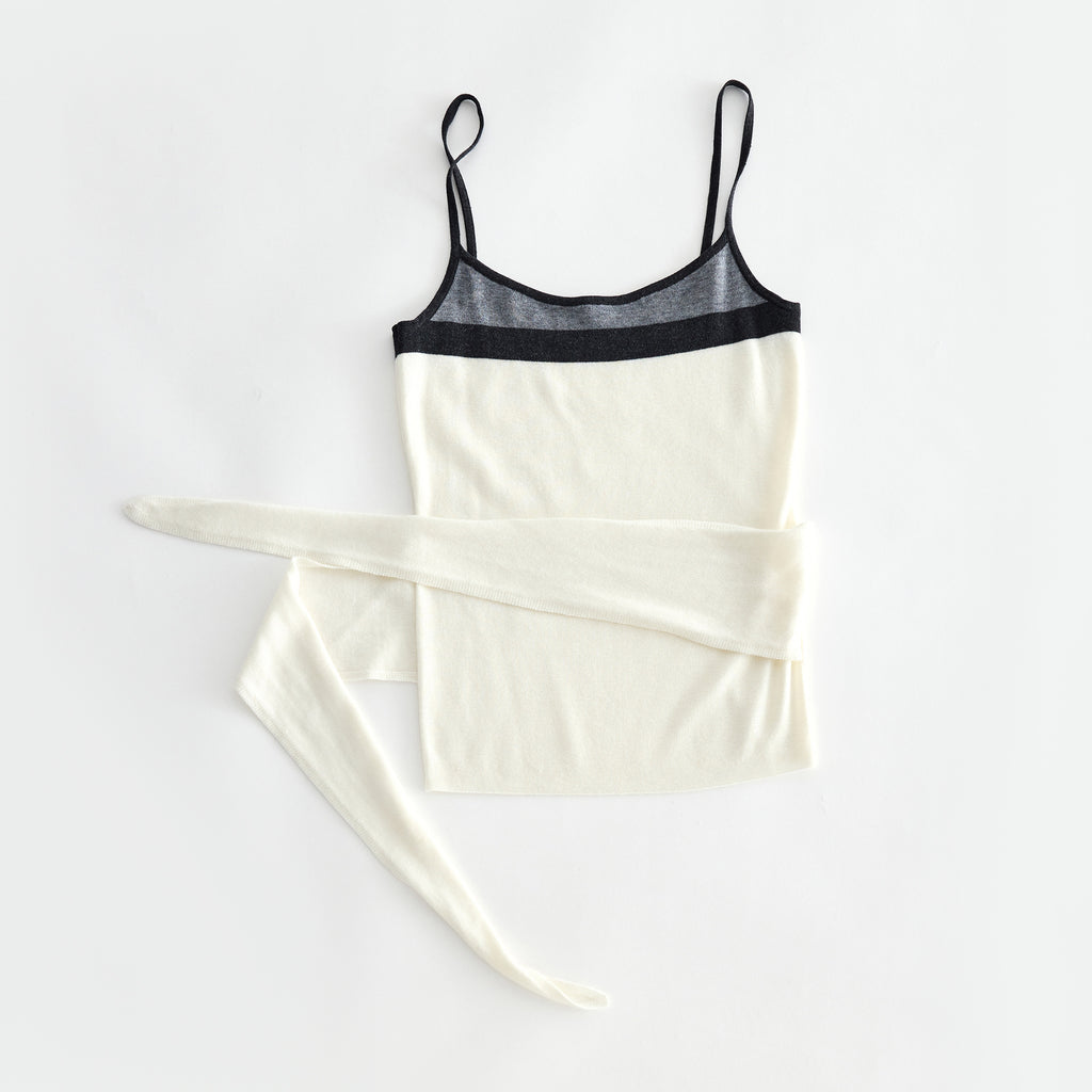 Comfortable Color-Block Slim Sleeveless Casual Wool Knit Camisole Top