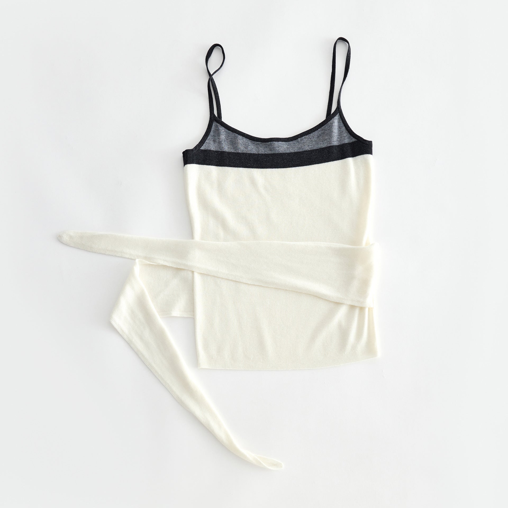Comfortable Color-Block Slim Sleeveless Casual Wool Knit Camisole Top