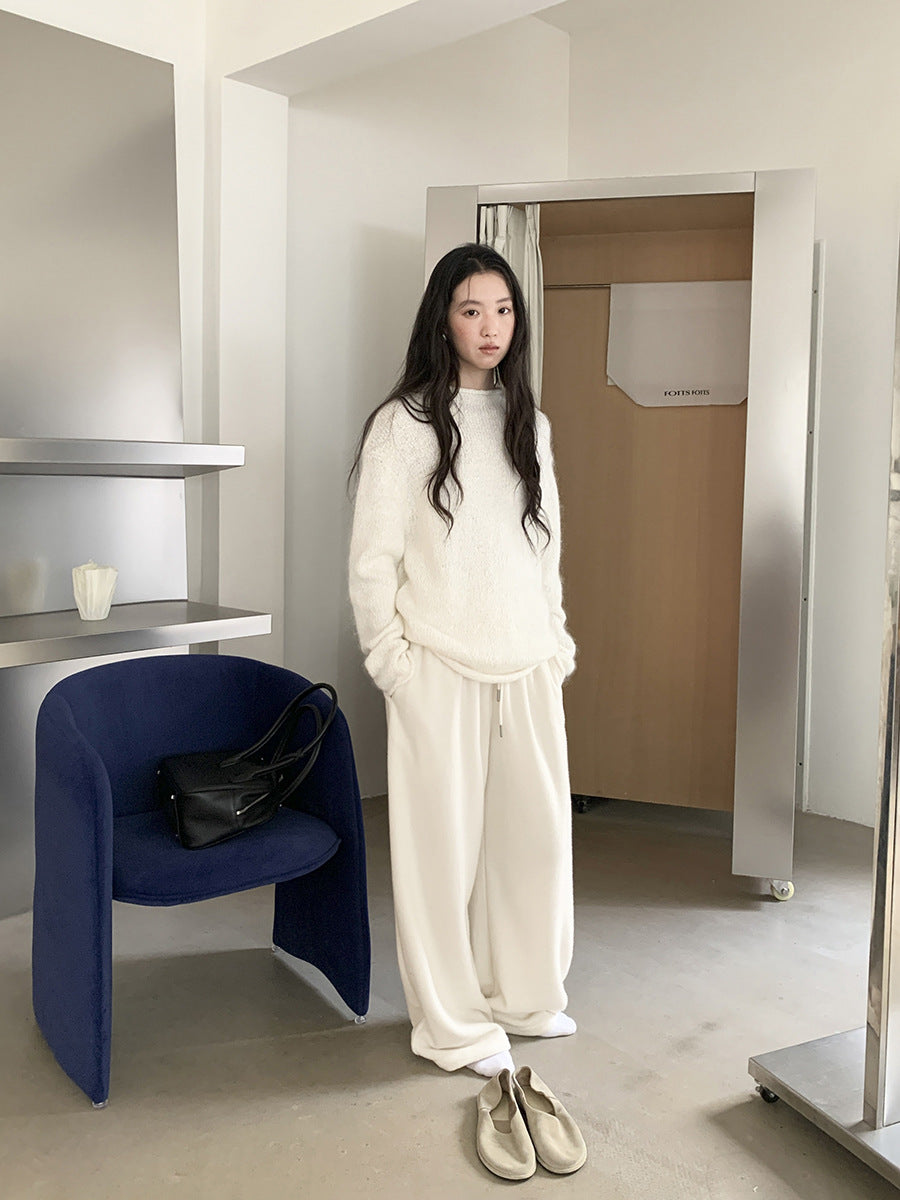Thick Fleece Warm Versatile Fluffy Sweatpants