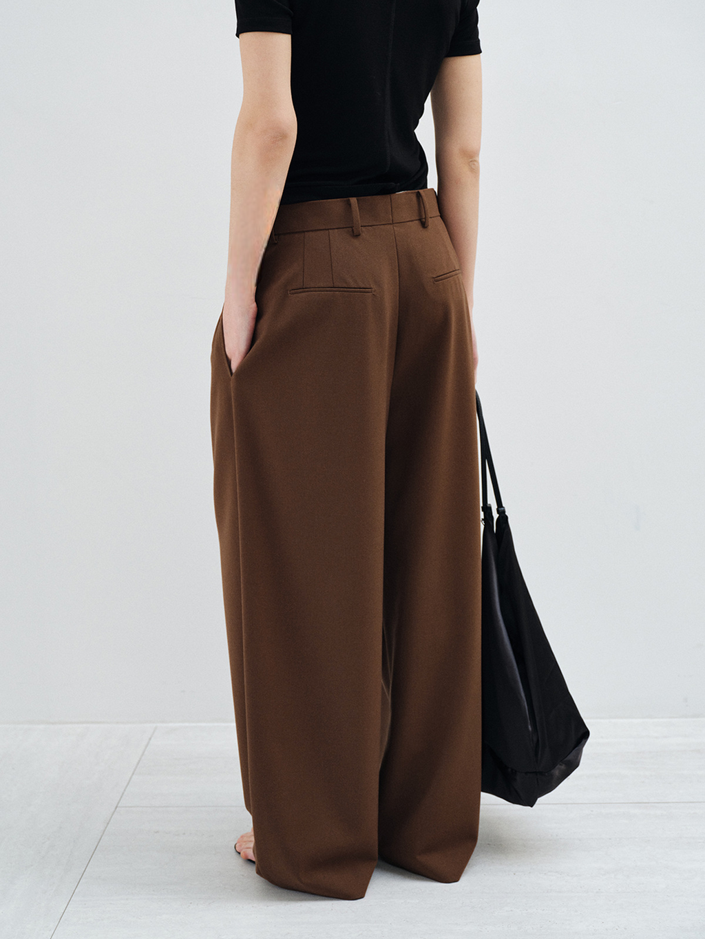 Pleated Casual Wide-Leg Dress Pants
