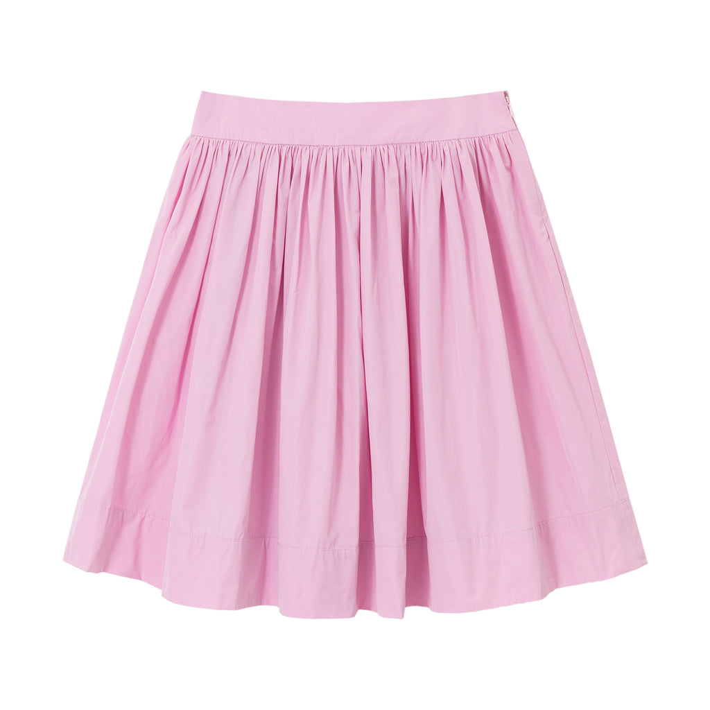 A-Line Pleated Silhouette Puffy Midi Skirt