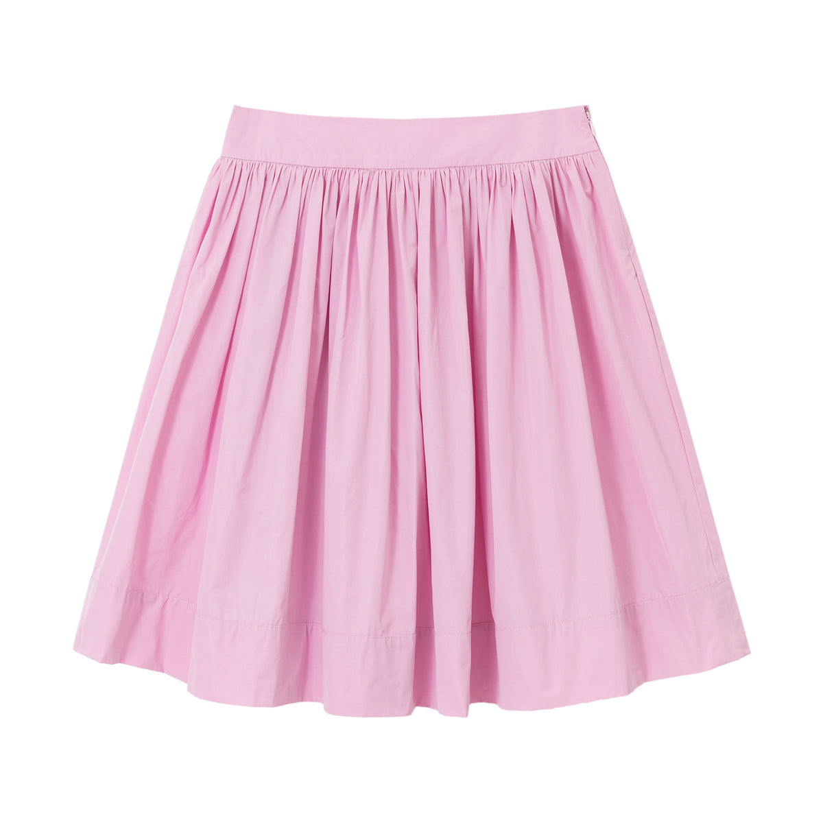 A-Line Pleated Silhouette Puffy Midi Skirt