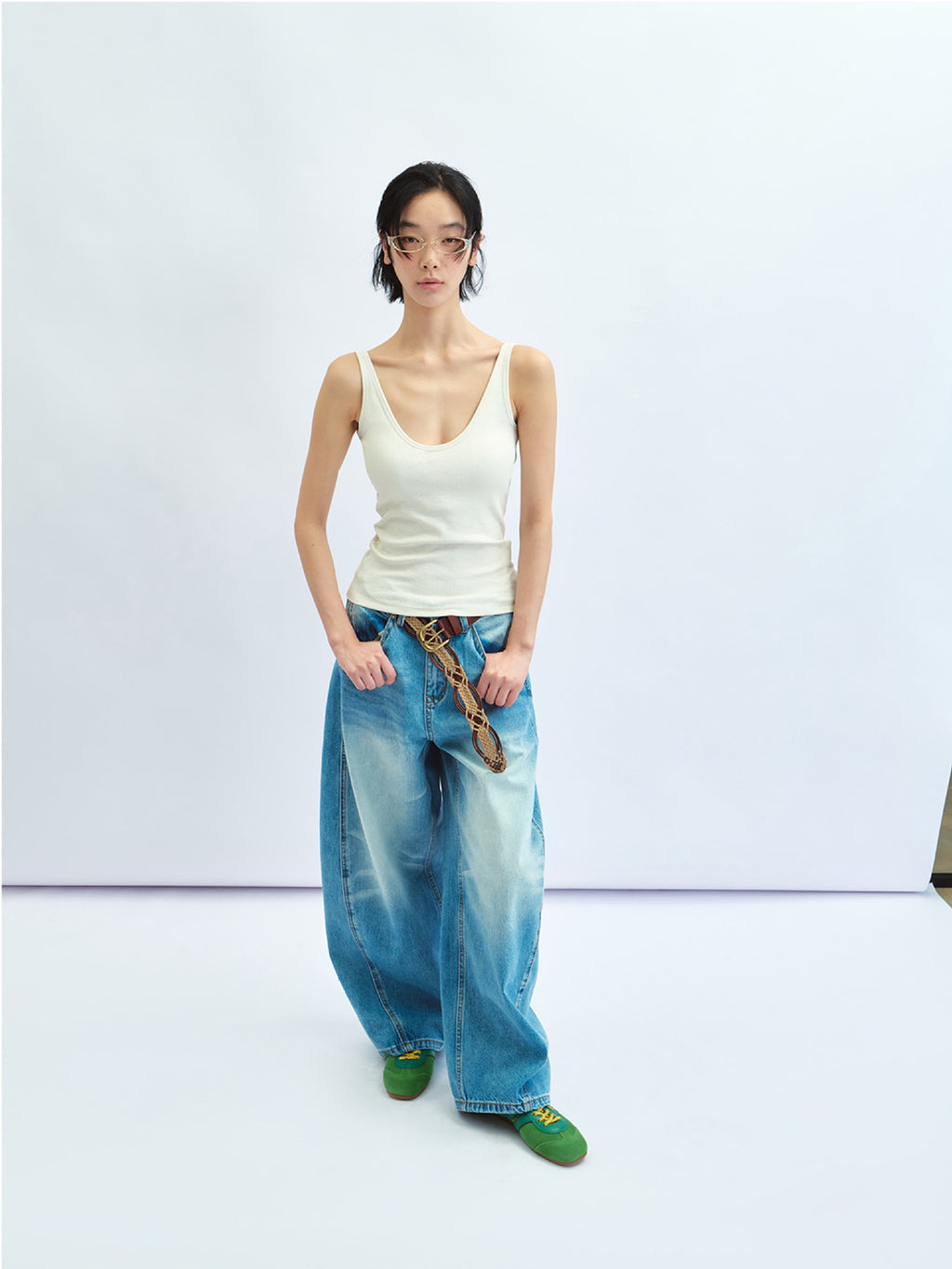 Backless Ribbed Tank Top with Built-in Chest Pads
