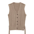 Merard Twisted V-Neck Knit Sleeveless Sweater Vest