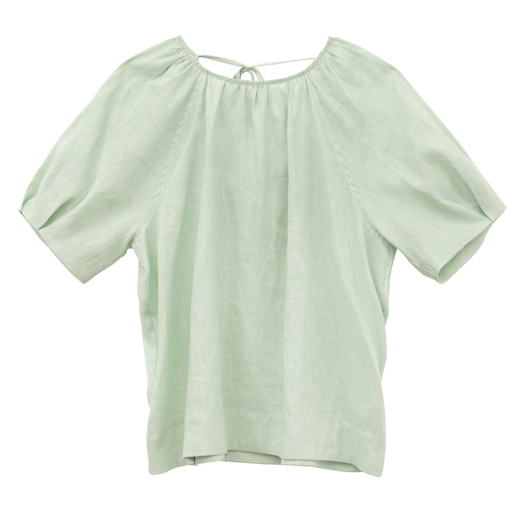 Round Neck Long-sleeve Hollow-out Embroidered Breathable Linen Shirt