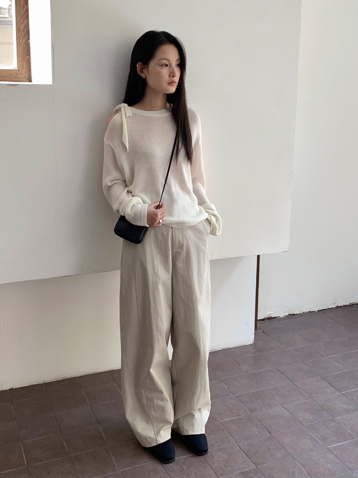 Casual High Waist Straight-Leg Pants