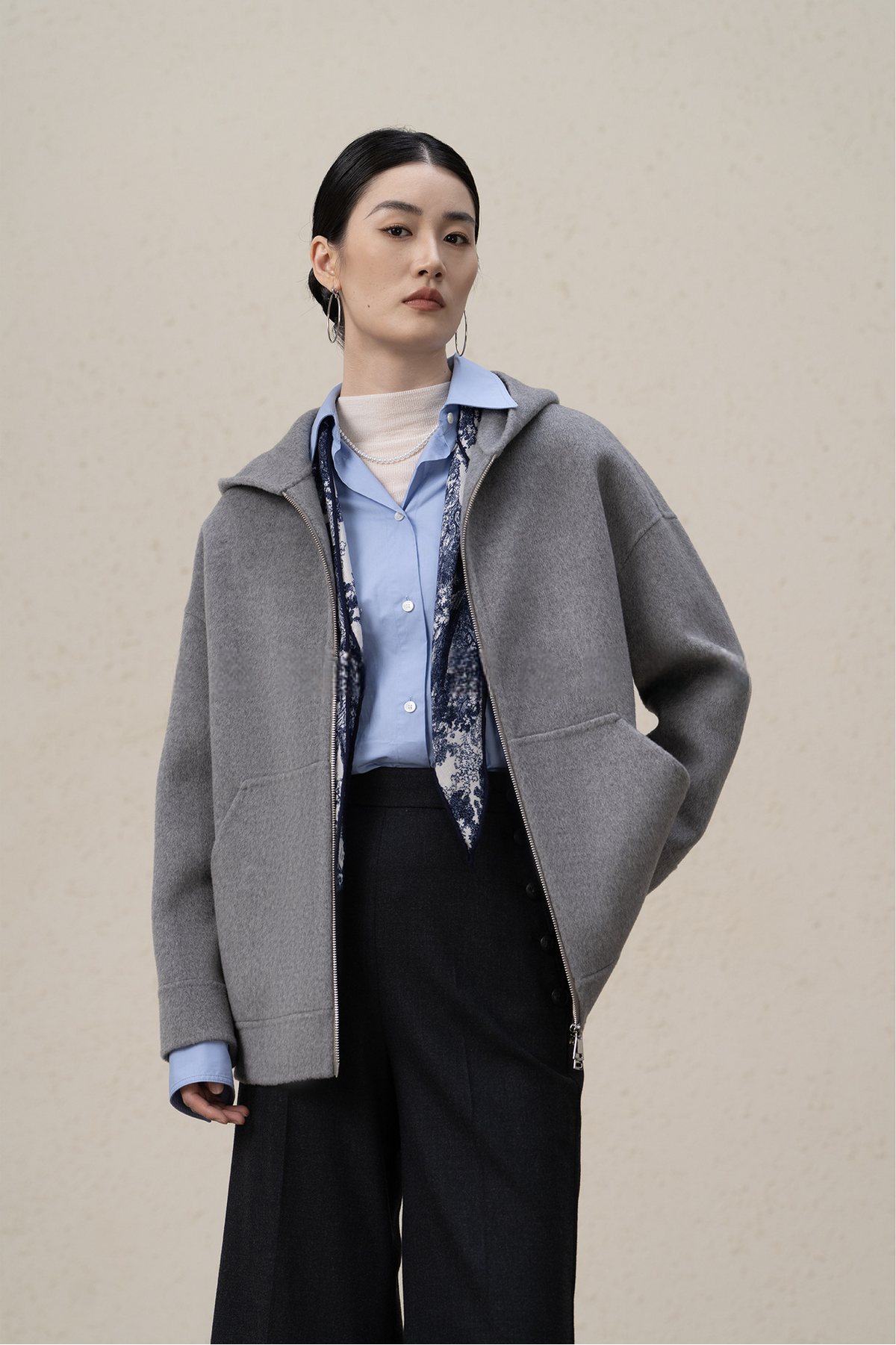 Ffluffy And Soft Wool Cashmere Double-sided Coat