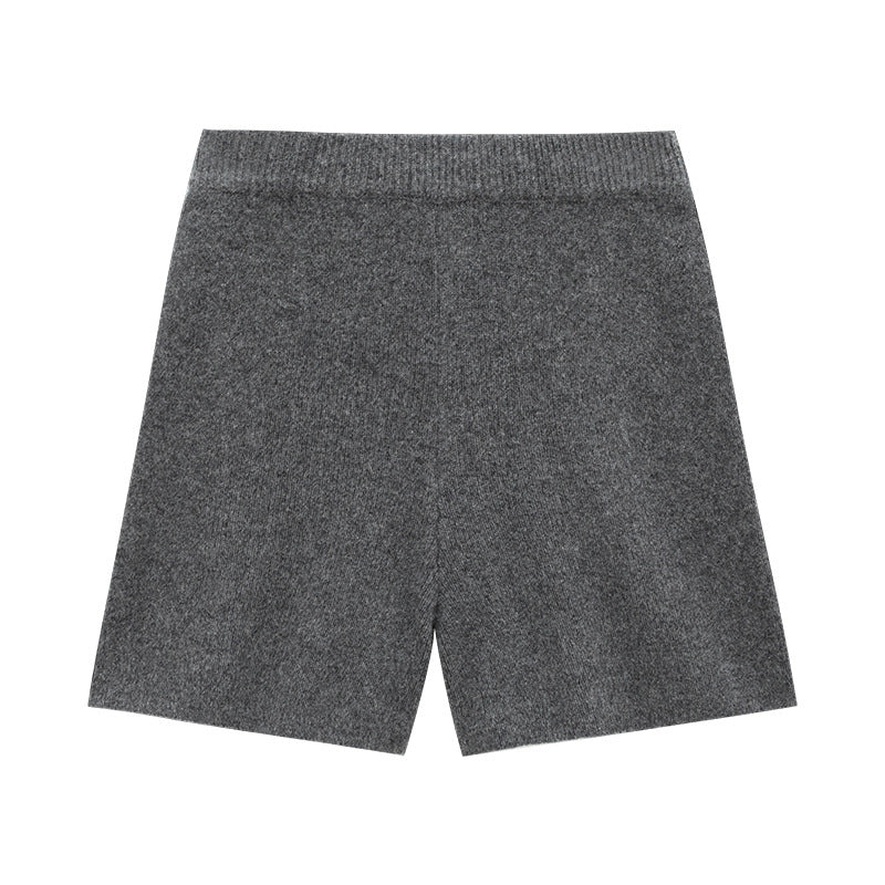 100% Wool High-Waisted Shorts