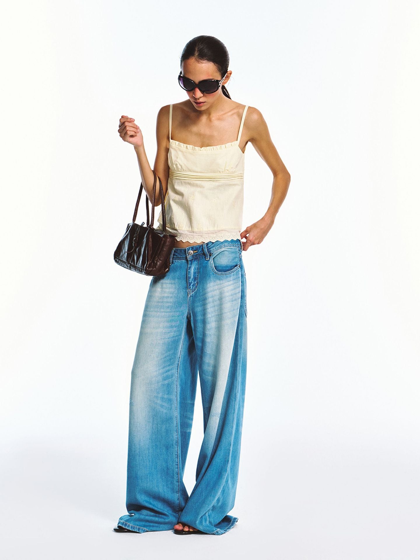 Linen-cotton Beautiful Vintage Style Embroidered Camisole Top
