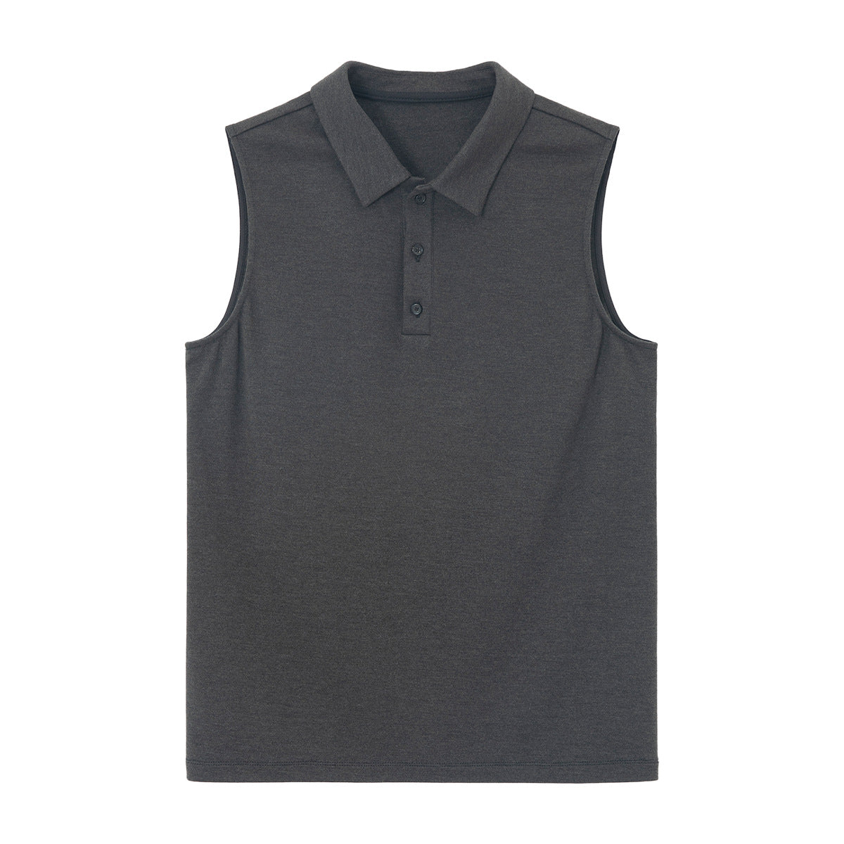 Soft Skin-Fit Modal Wool Knit Polo Collar Top