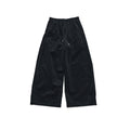 High Waist Lace-up Corduroy Long Pants