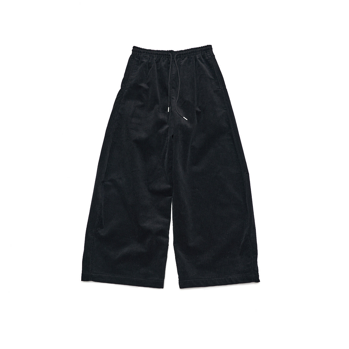 High Waist Lace-up Corduroy Long Pants