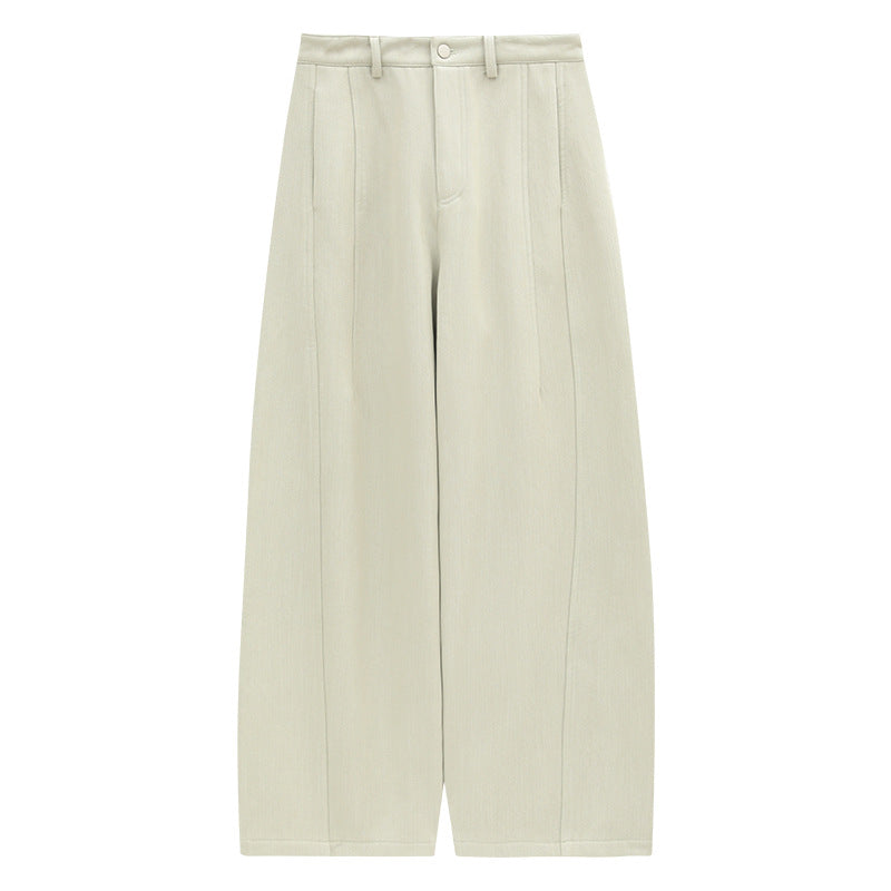 Wide-Leg Tailored Relaxed Pleat Trousers