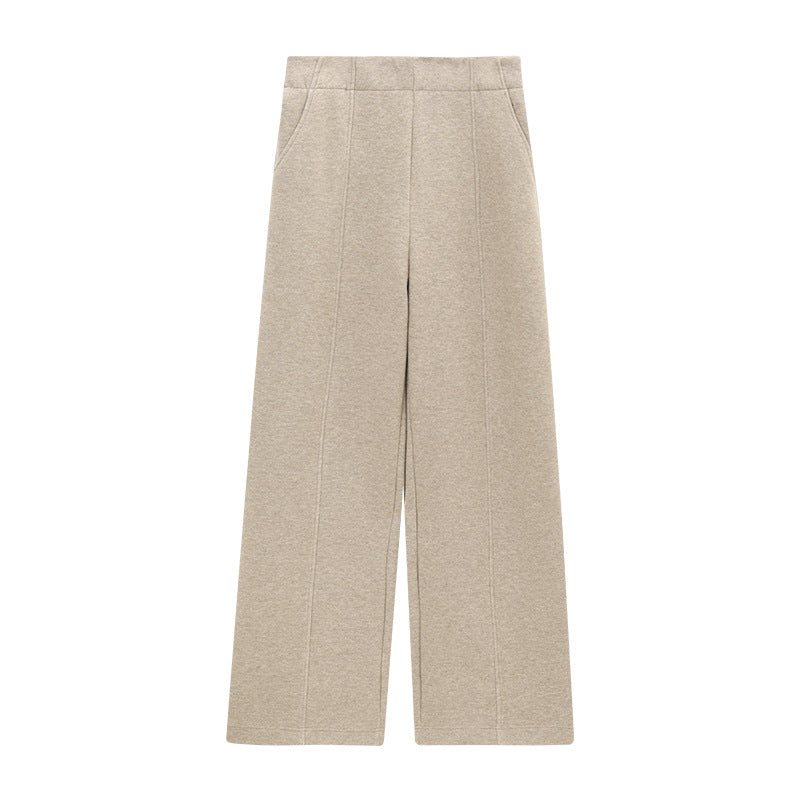 Comfortable Structured Ponte Wide-Leg Pants