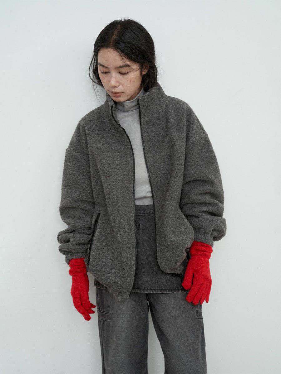 Oversized Polar Fleece Full Zip Jacket