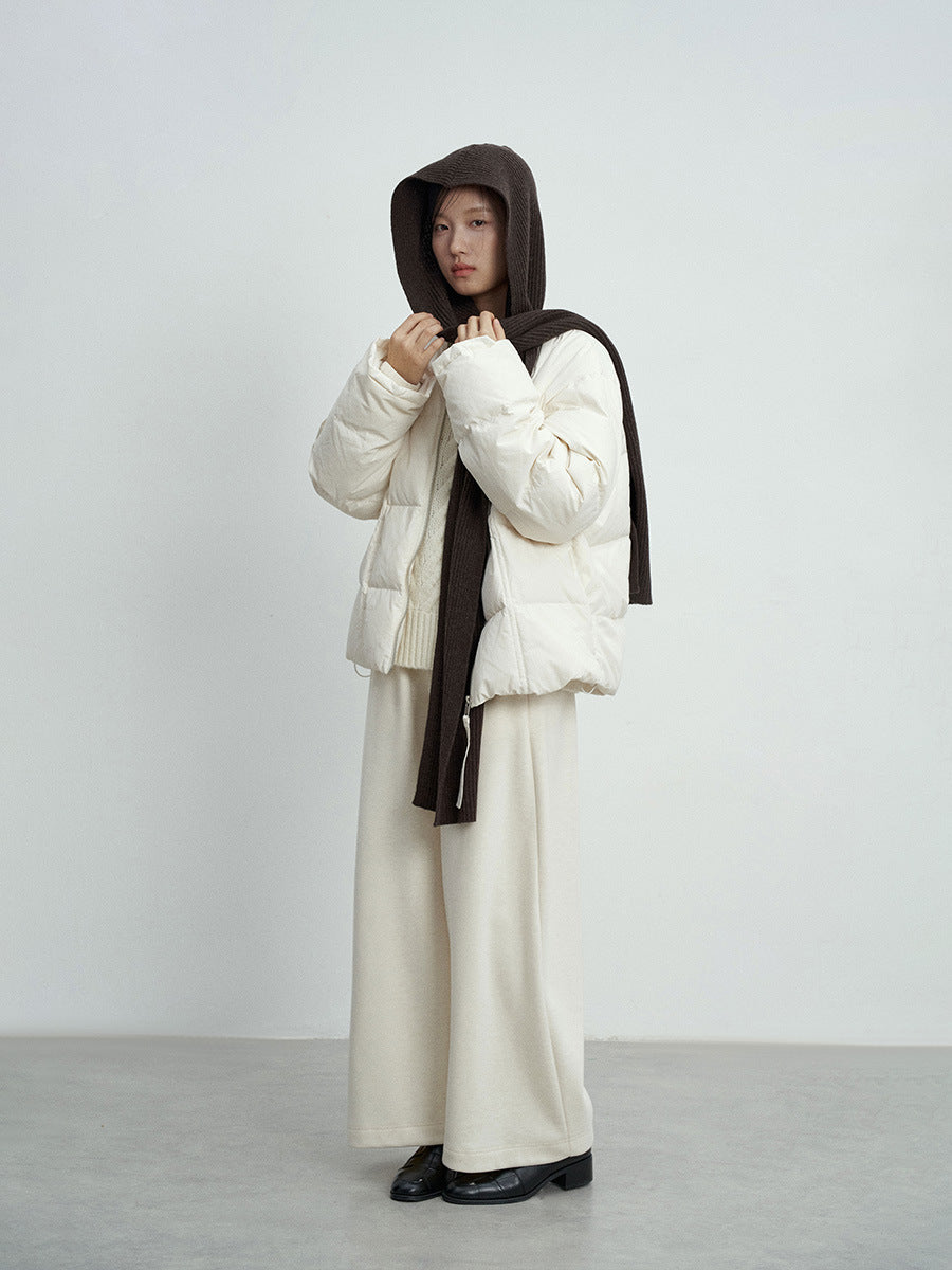 Straight-Leg Elastic Waist Versatile Sweatpants