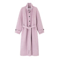 Stand Collar Double-breasted Wool Coat
