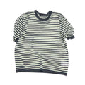 Silk Linen Striped Knit T-Shirt