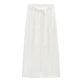 Waist Cord Belt Drape Wide-Leg Pants