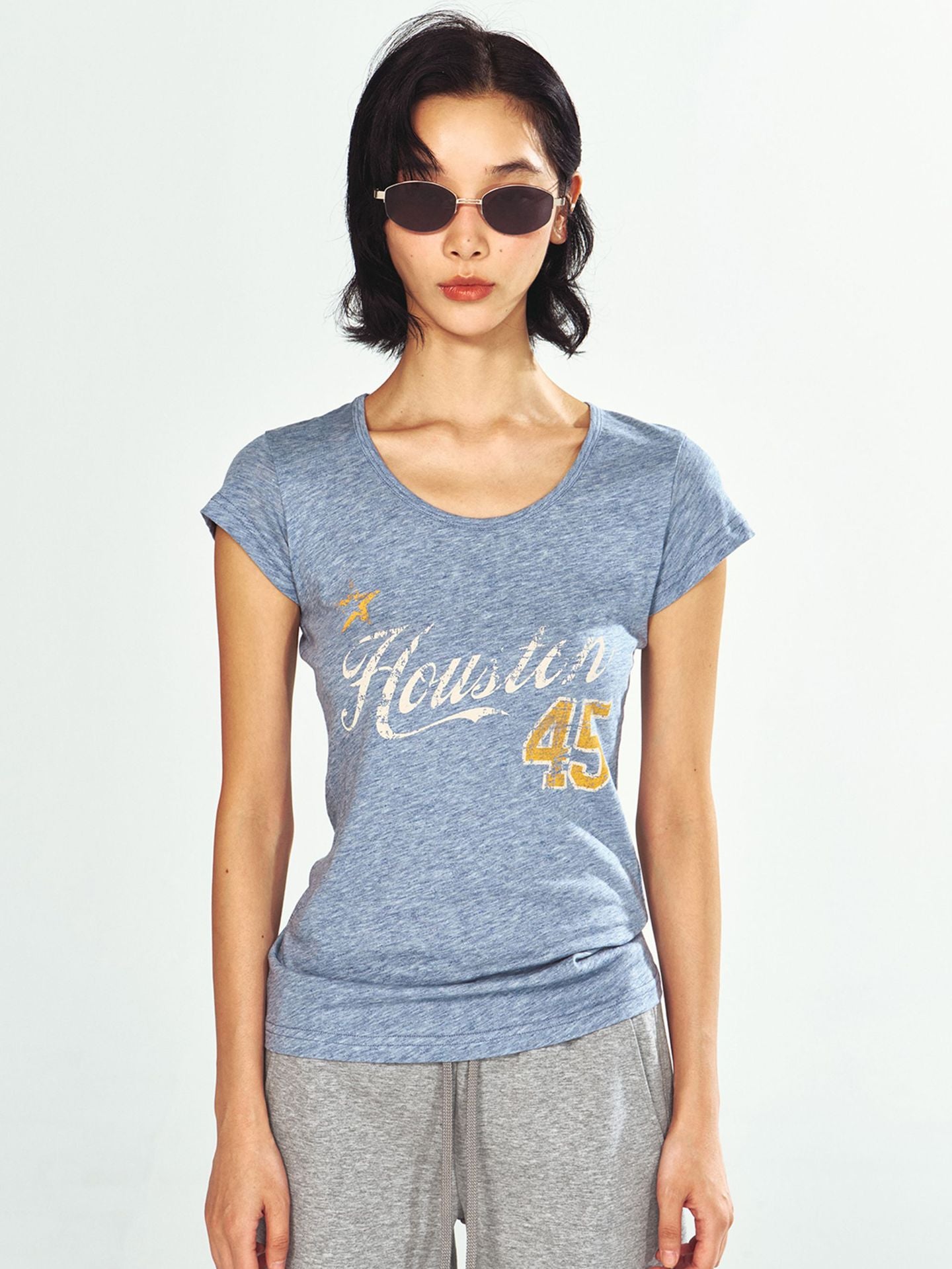 Slim Fit U-neck Houston 45 T-shirt