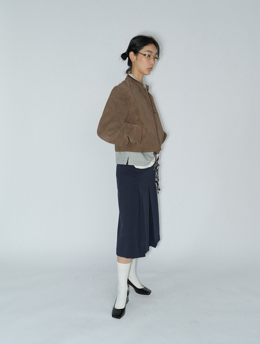 Vintage Style Suede Slim Jacket
