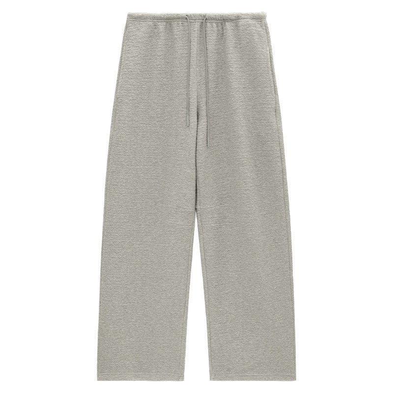 Bouclé Textured Knit Wide Leg Lounge Pants