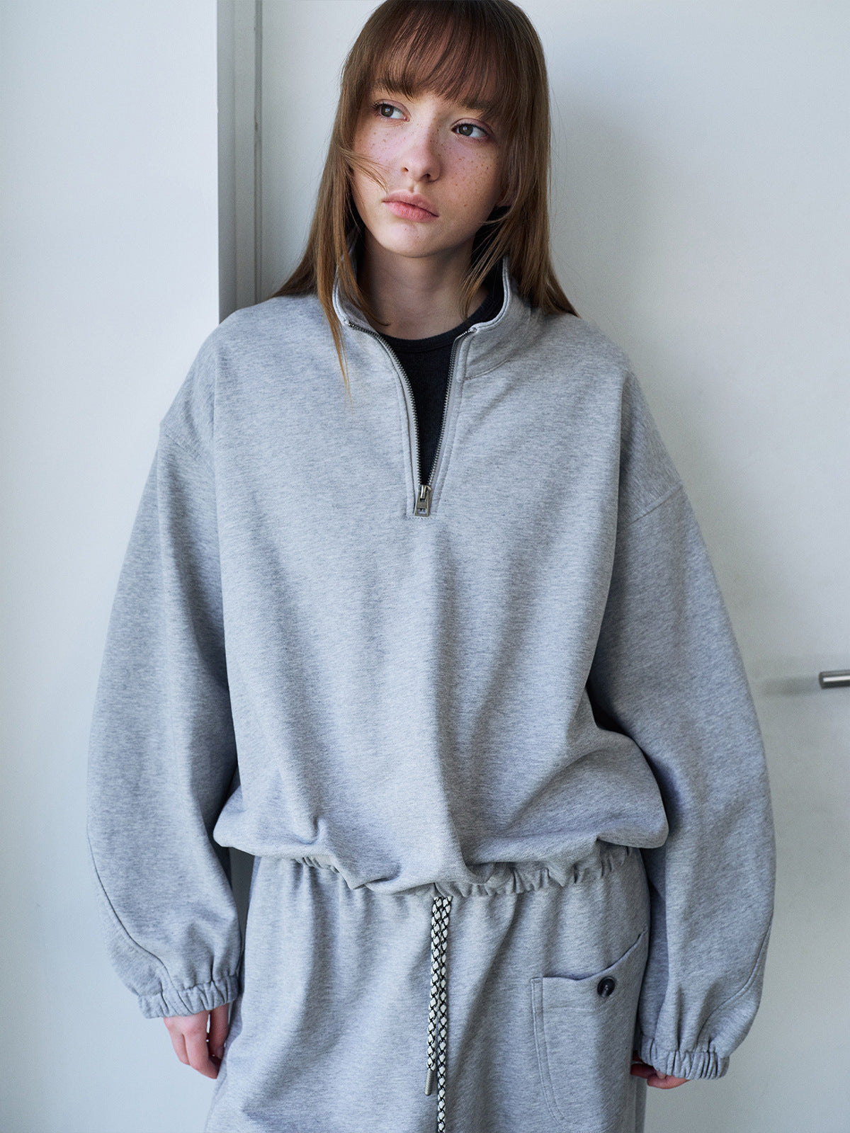 Casual Half Zipper Sweatshirt