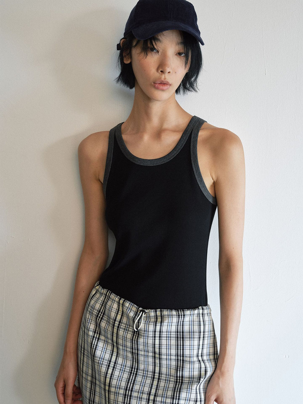 Layered Color-Blocking Casual Tank Top