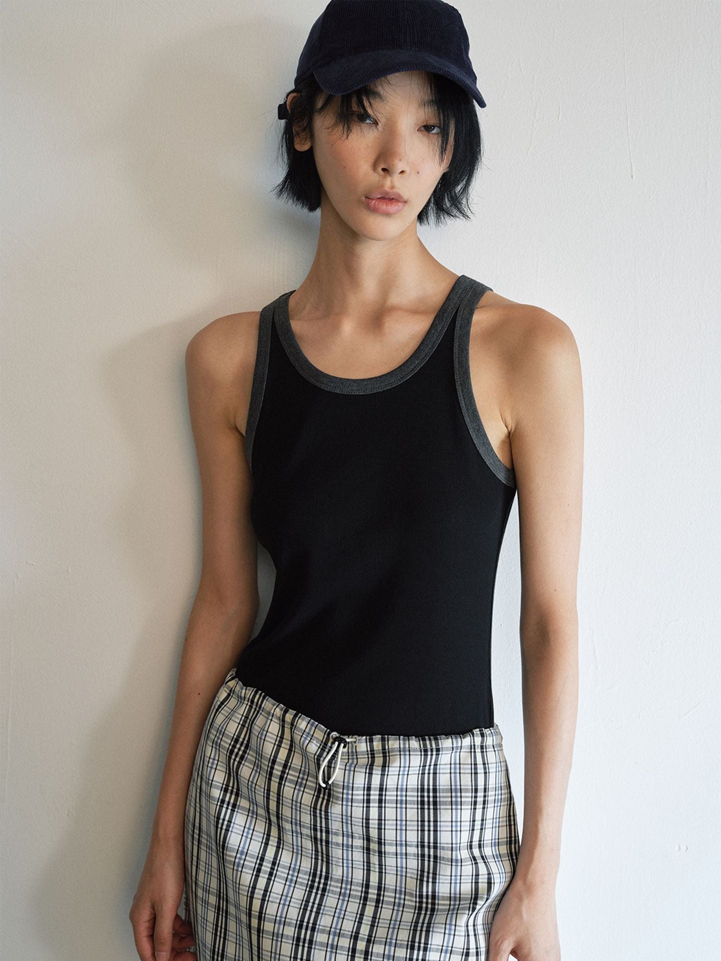 Layered Color-Blocking Casual Tank Top