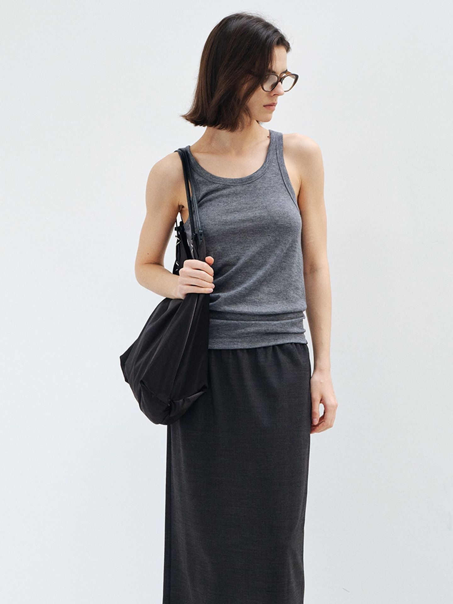 U-Shaped Crew Neck Tank Top
