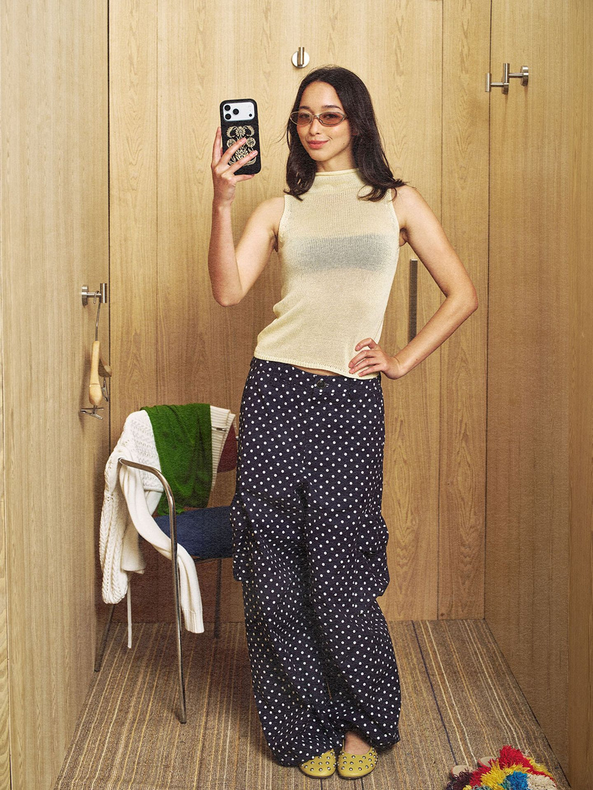 Polka Dot Versatile Cargo Pants