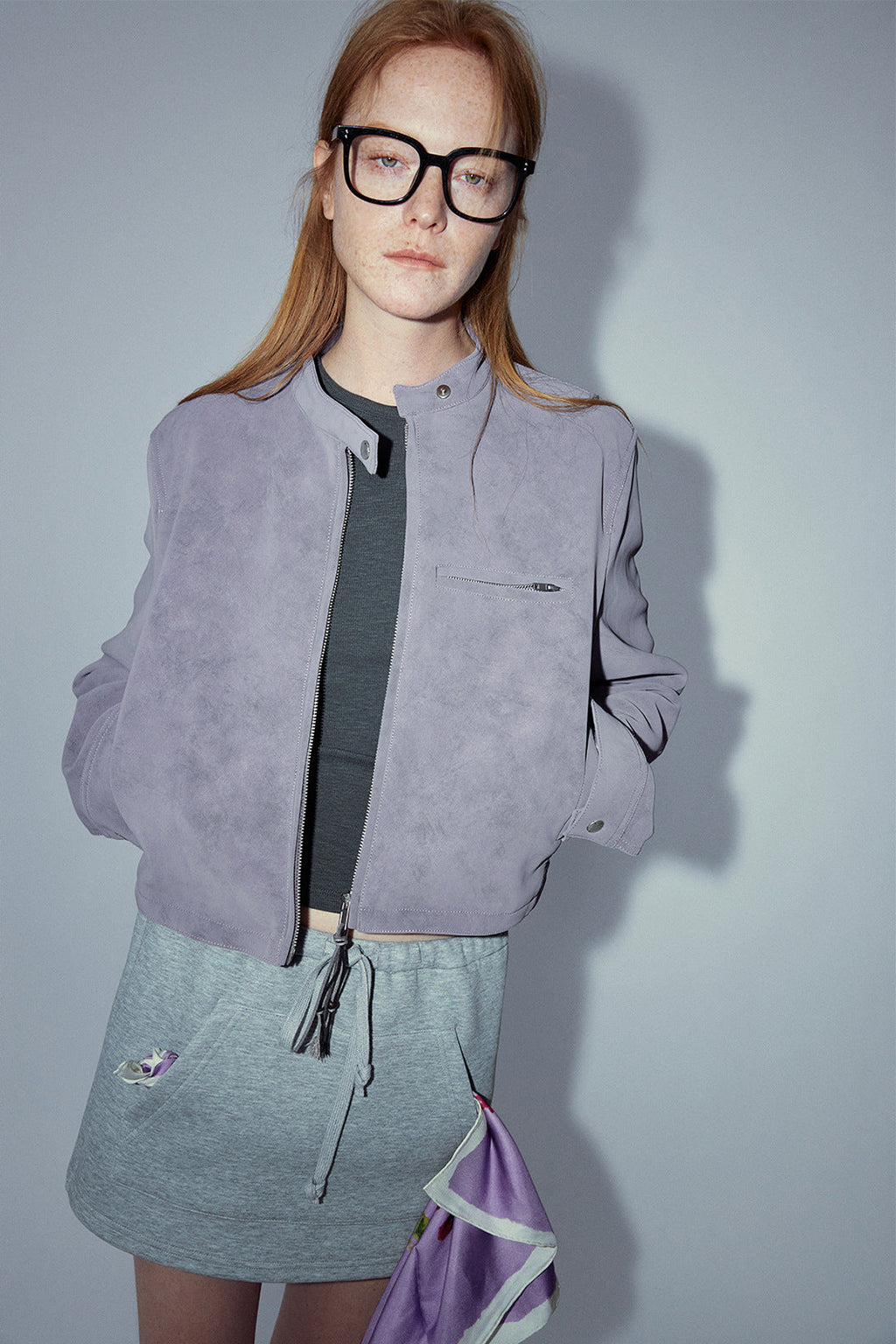 Vintage Style Suede Slim Jacket