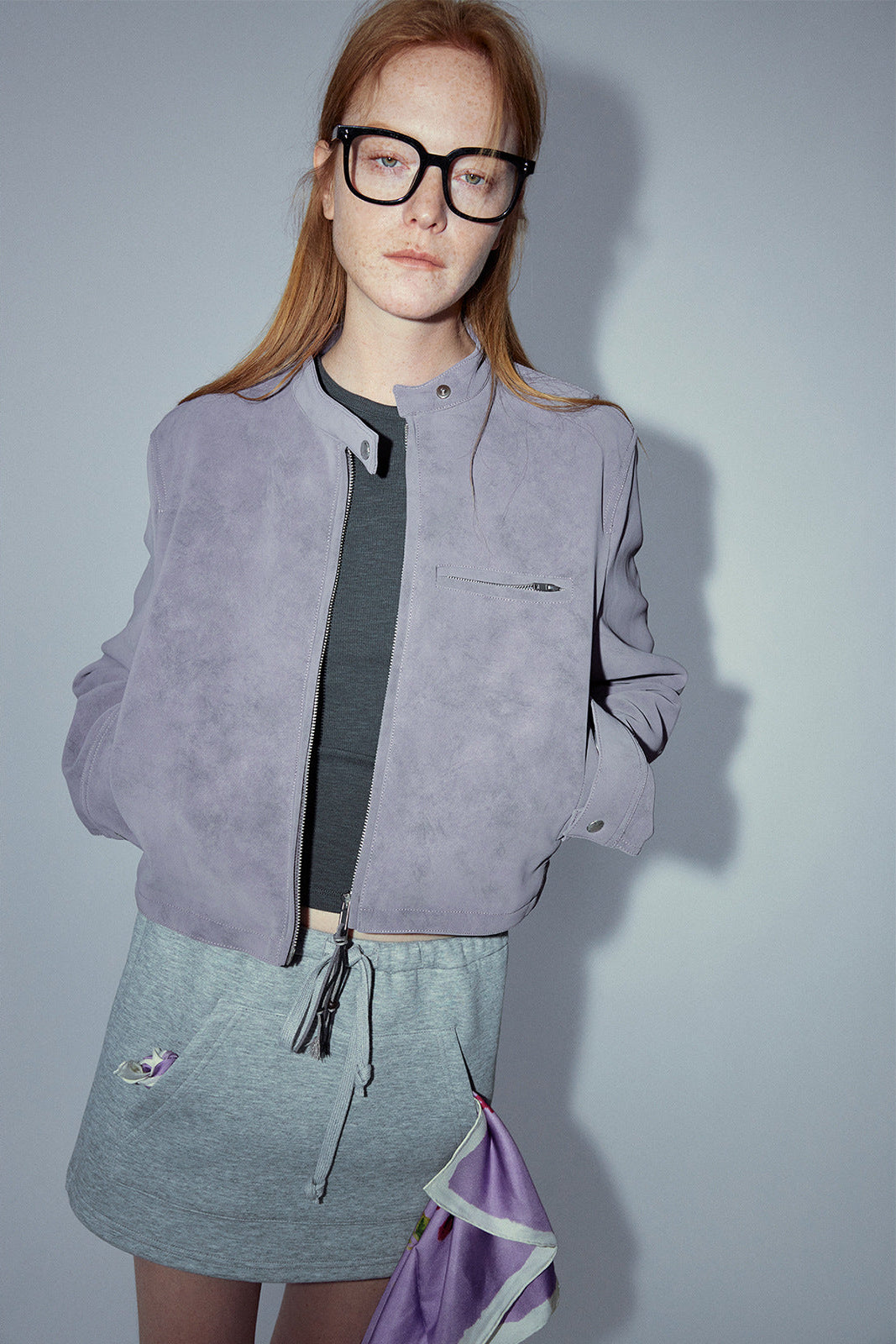 Vintage Style Suede Slim Jacket
