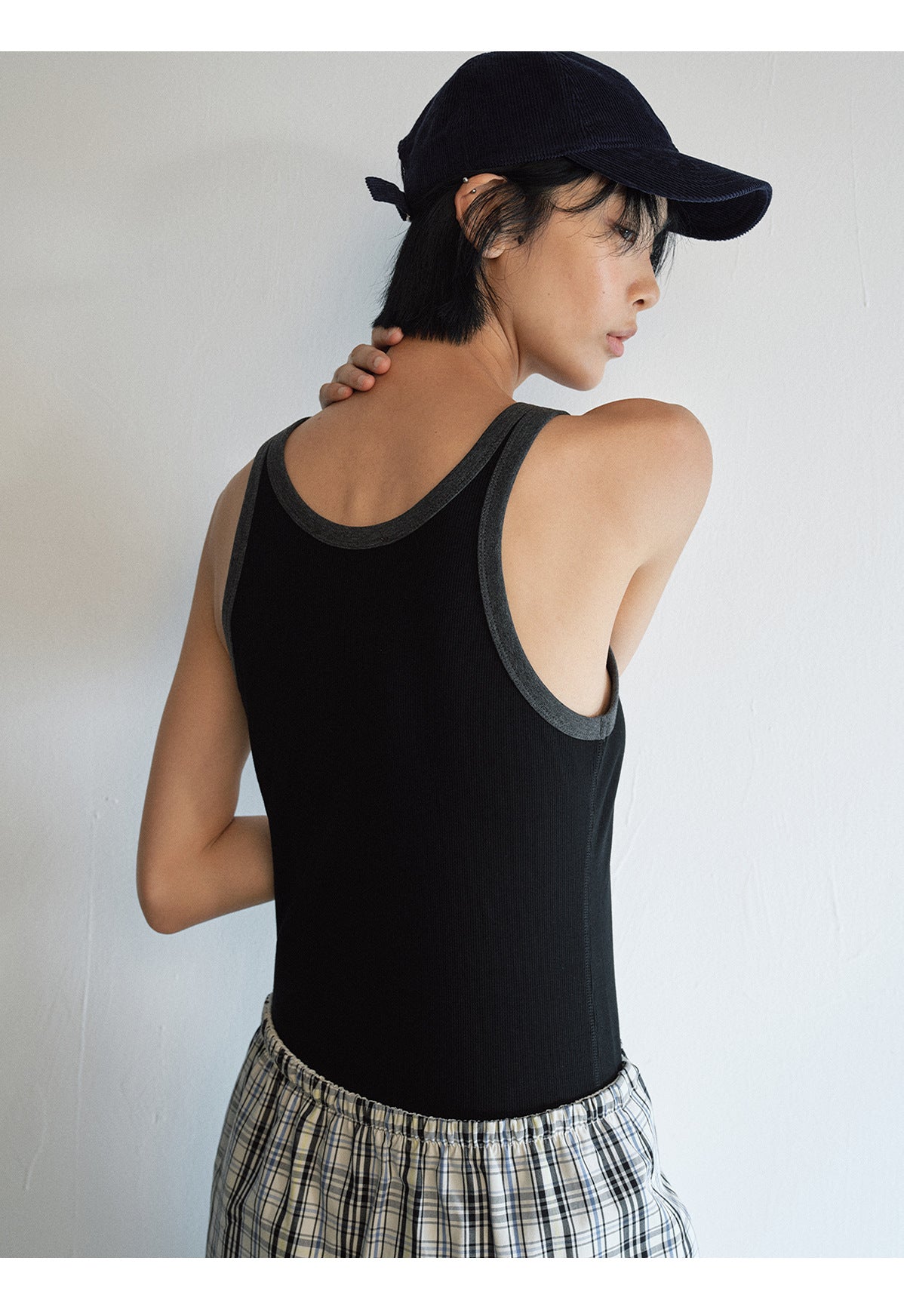 Layered Color-Blocking Casual Tank Top