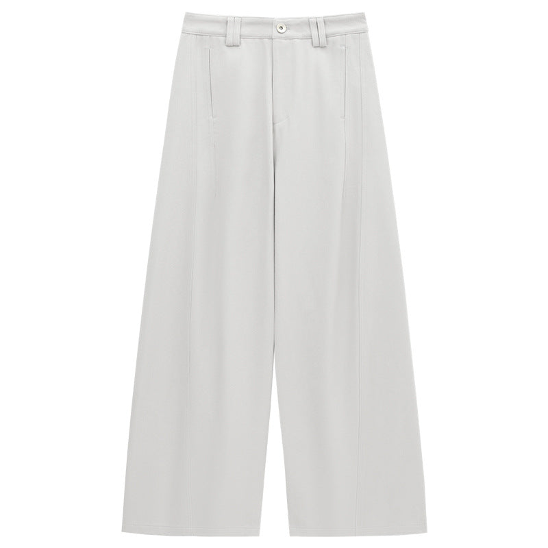 Cotton Smooth Straight-Leg Casual Pants