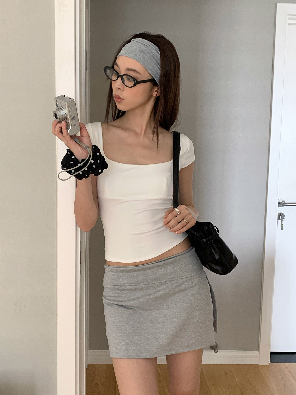 Simple Square Neck Bandeau T-Shirt