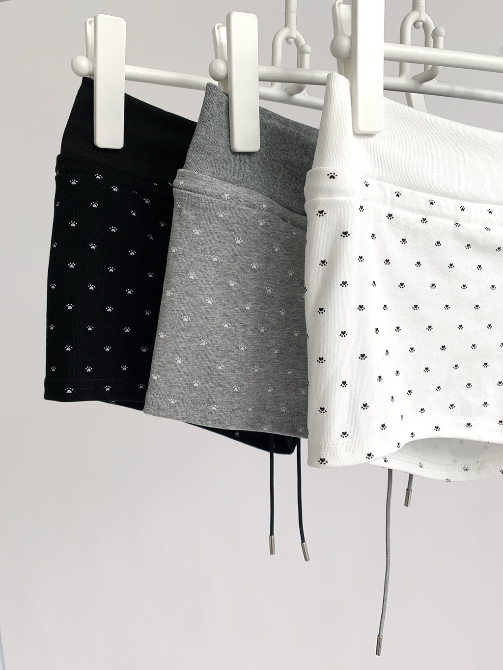 Cute Polka Dots Cotton Mini Sweat Shorts