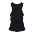 Asymmetrical Pleated Tank Top