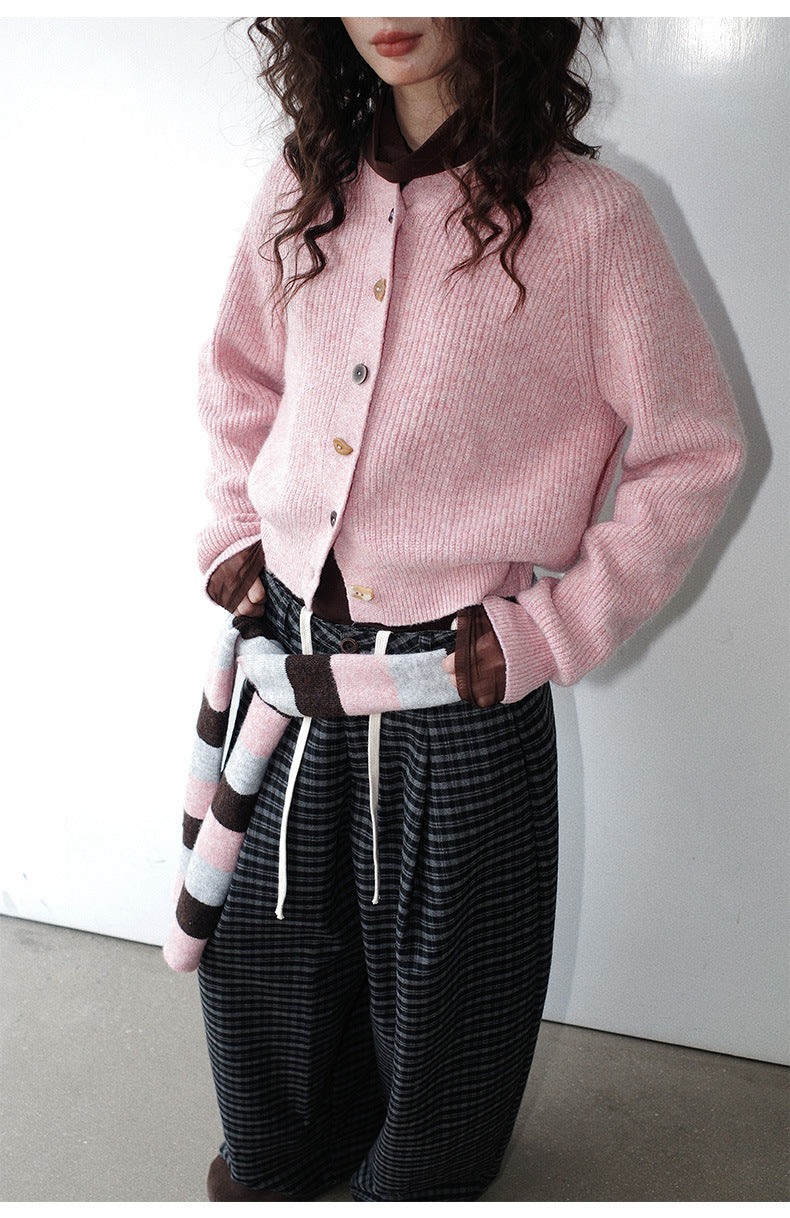 Baggy Plaid Casual Wide-Leg Pants
