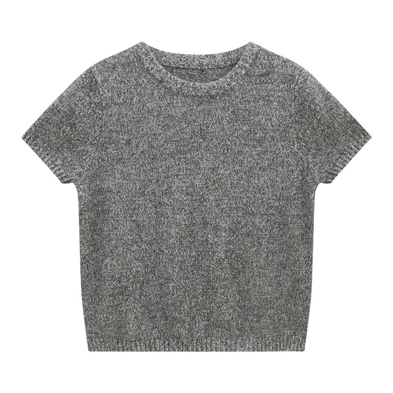 Short-sleeve Wool Sweater