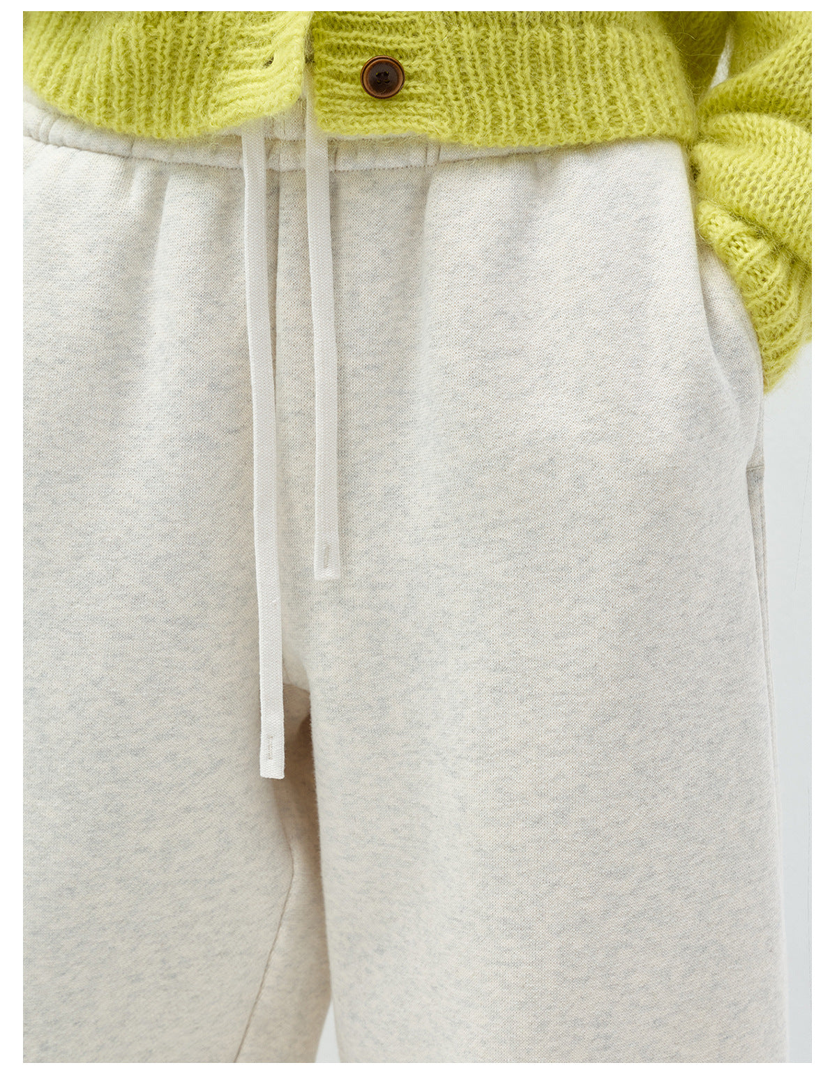 Thick Fleece Elastic Waist Sweatpants