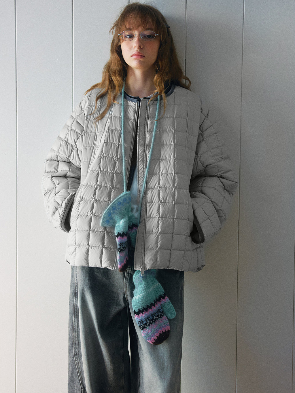 Light Waffle Down Jacket