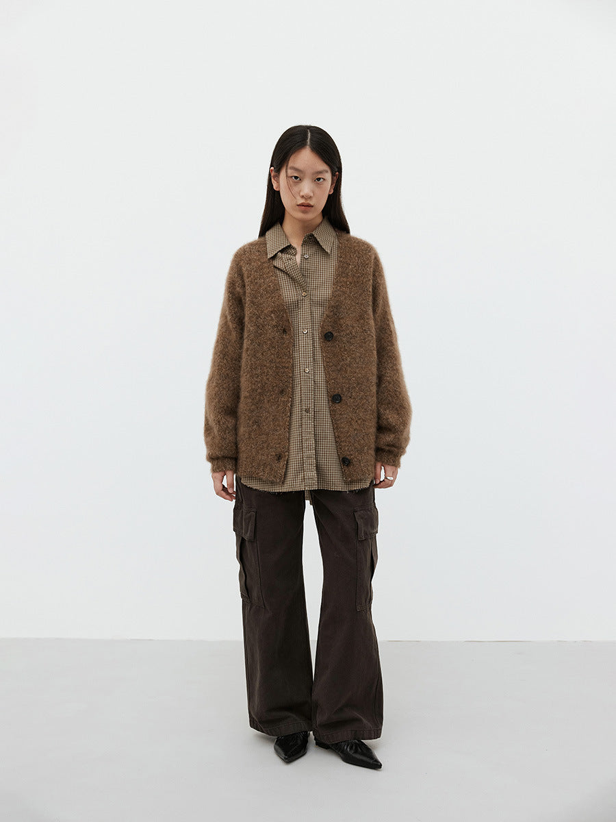 Distressed Wide Leg Cargo Work Pants
