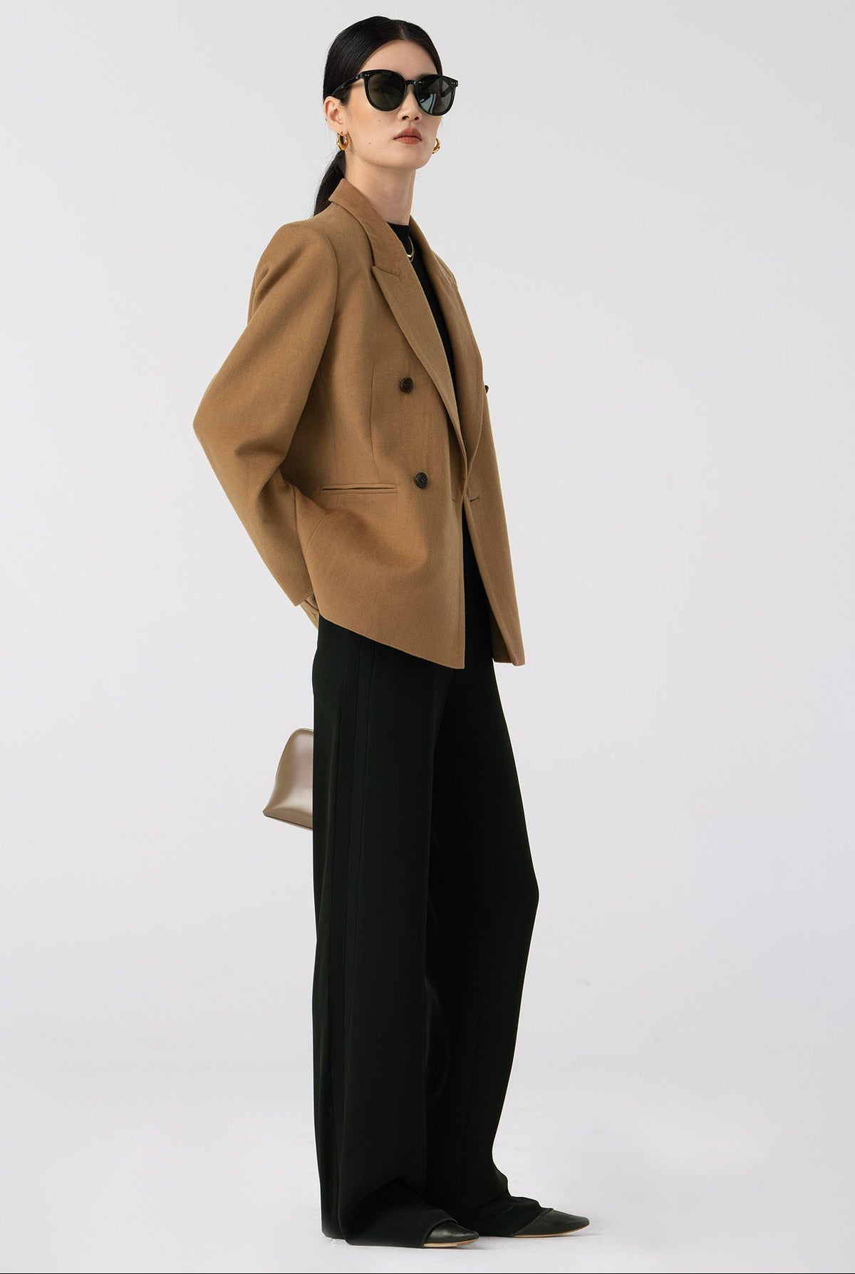 Single-Sided Lining Double-Breasted 50% Fine Wool Suit