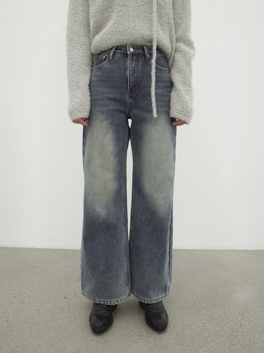 Washed High-Waist Supermodel Flared Jeans
